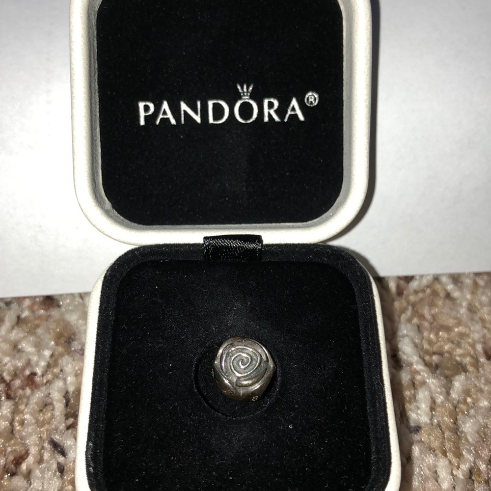 2 brand new rose pandora charms